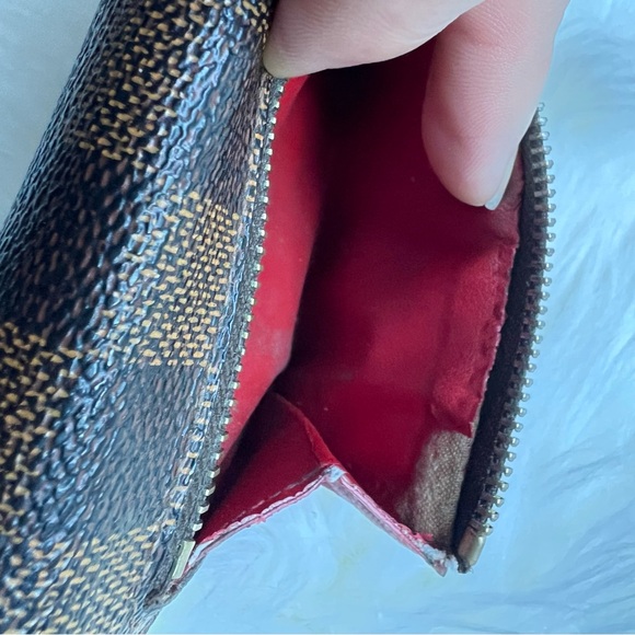 LOUIS VUITTON Trifold Wallet Koala Damier Brown Gold Hardware TN0190 FLAWED - Picture 15 of 16